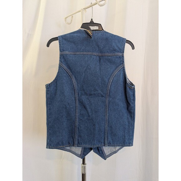 Vintage Wrangler Denim Blue Jean Vest Men's Medium 14oz Denim 70s 80s (G08) - Picture 6 of 12
